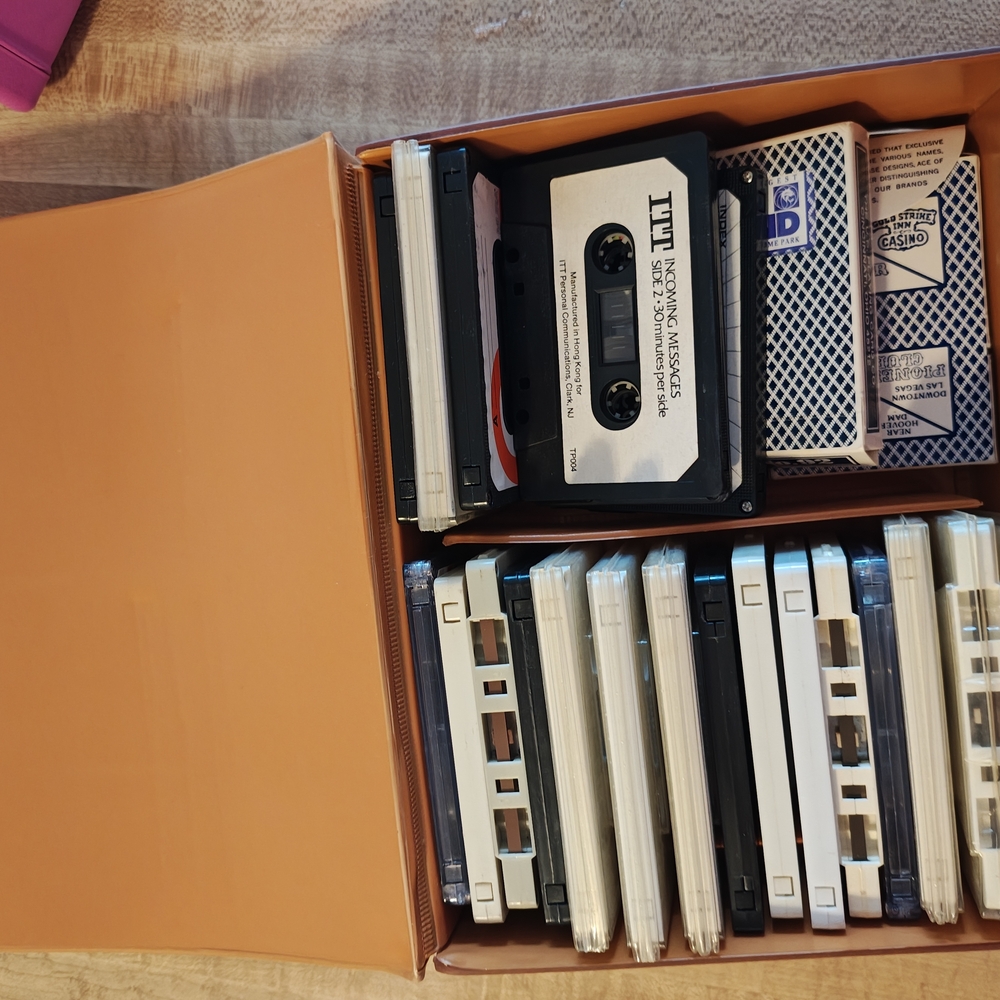 Orange Storage Box for Cassettes